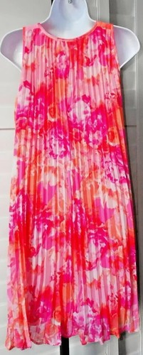 Vince Camuto Pink Floral Chiffon Semi Formal Dress Size 6 NWT - Picture 2 of 2