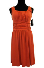 AGB Sleeveless Paprika Orange Jersey Dress Size S