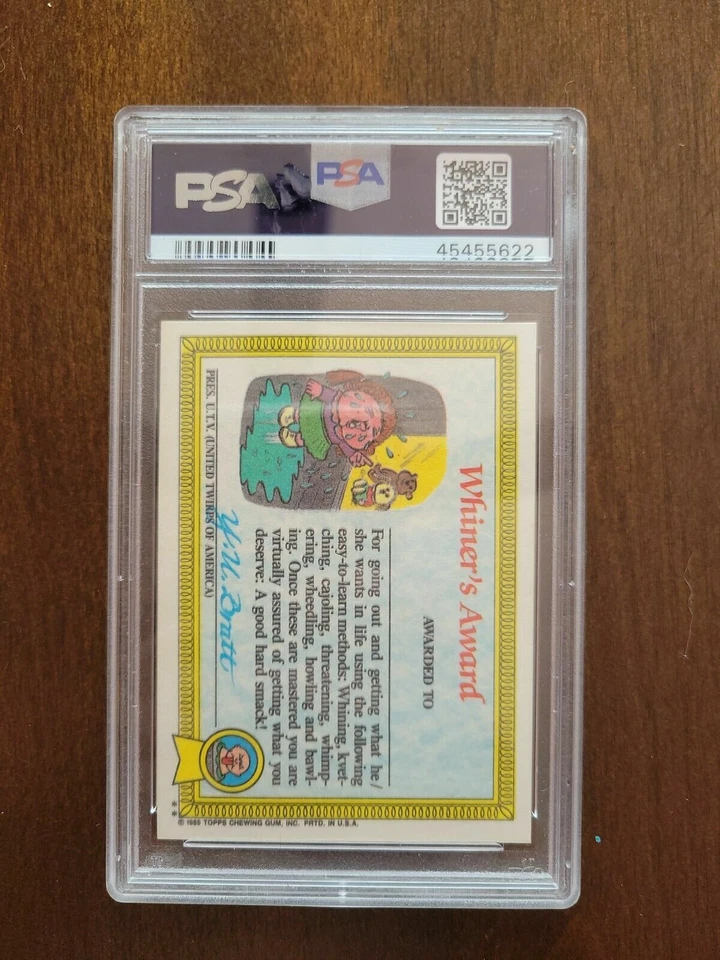 1985 Topps Garbage Pail Kids Chilly Millie Matte Sticker #32b Series 1 OS1 PSA 8 - Image 2 of 2