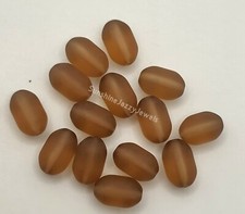 6pc Swarovski Crystal Light Smoked Topaz Matte 10x6mm Oval 5290/5 Beads