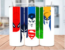 Marvel Superhero Multicolor Stainless Steel Tumbler With Straw - 20 Oz Faces