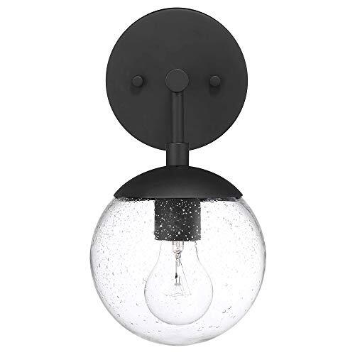 588871-BLK Gracelyn Modern Indoor Dimmable 1-Light Wall Light with Clear Seed... - Picture 11 of 12