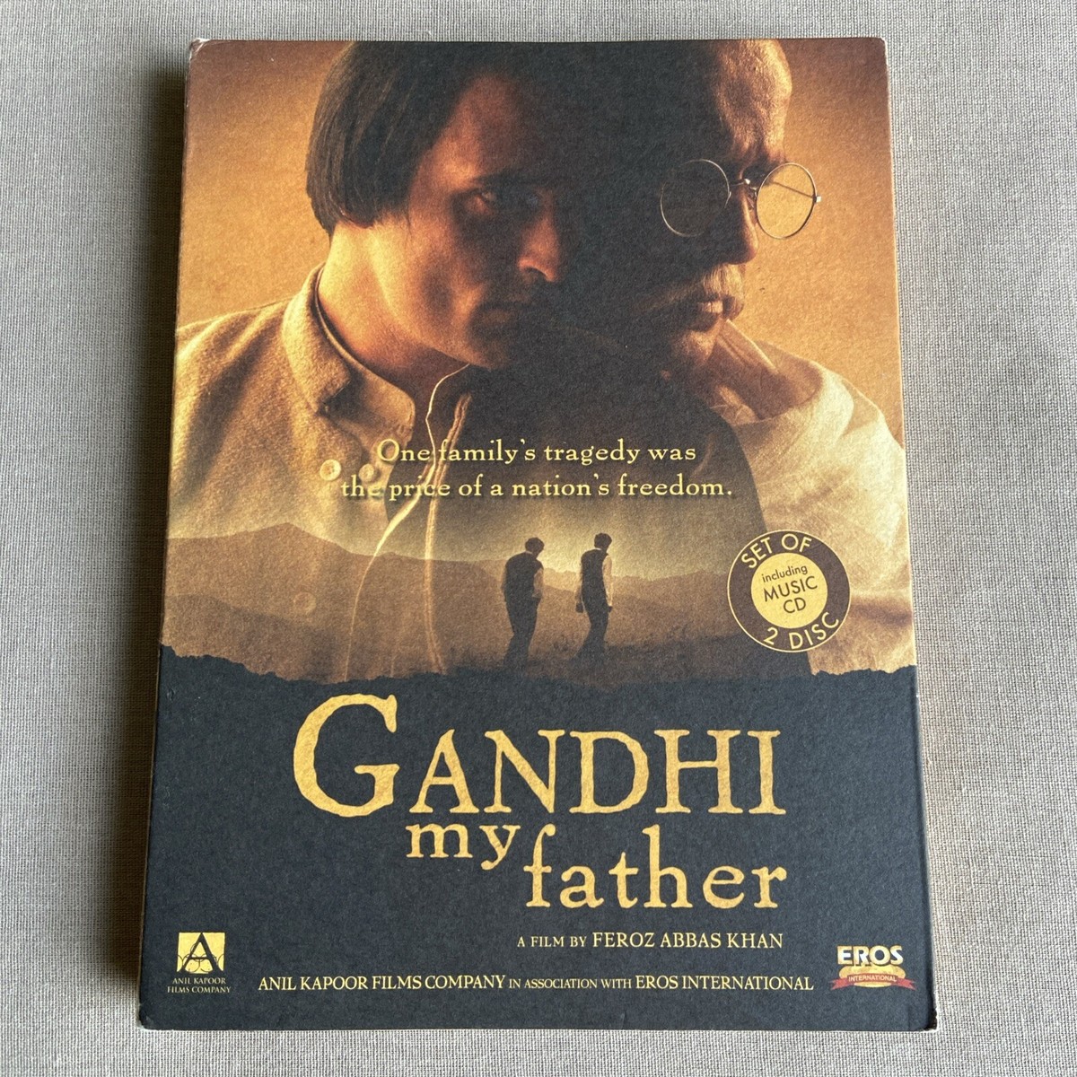 Gandhi My Father (DVD CD 2007) W/ Insert India History Drama
