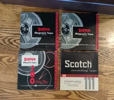 Vintage Scotch Brand Magnetic Recording Tape in Box Lot Of 4, 3 Used, 1 Unknown