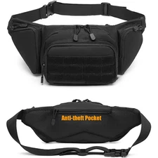 Concealed Carry Fanny Pack Waist Bag Pistol Gun Holster for Running of Handgun