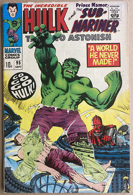 Tales To Astonish 95 Hulk & Sub-Mariner Sept 67 The Plunderer 1st Walter Newell