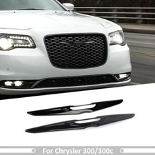 Gloss Black Front Rear Logo Badge Emblem Decor Cover Kit For Chrysler 300 15