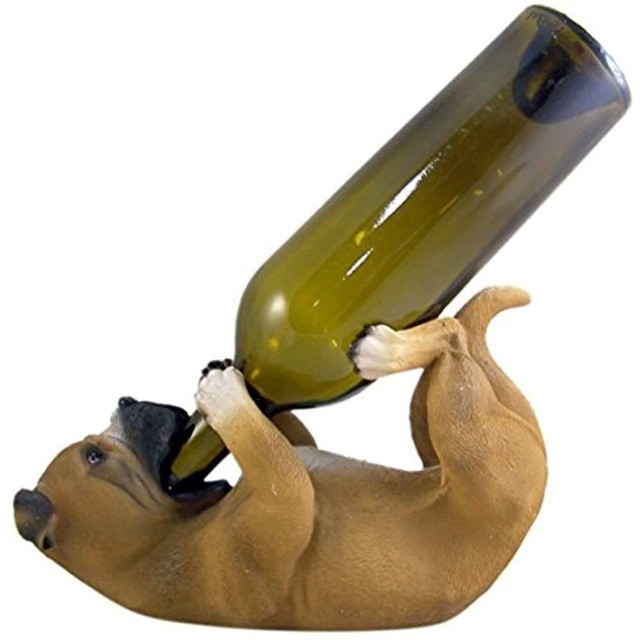 Boxer Dog Display Stand Wine Bottle Holder 6.5" Home & Kitchen eBay