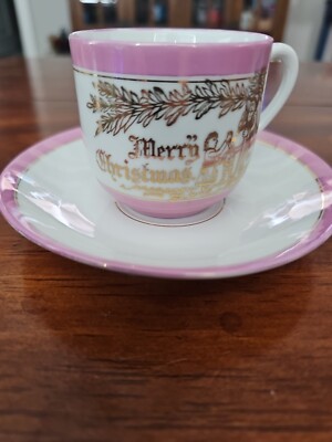 Rare ZWICKAU Porcelain Christmas Cup & Saucer