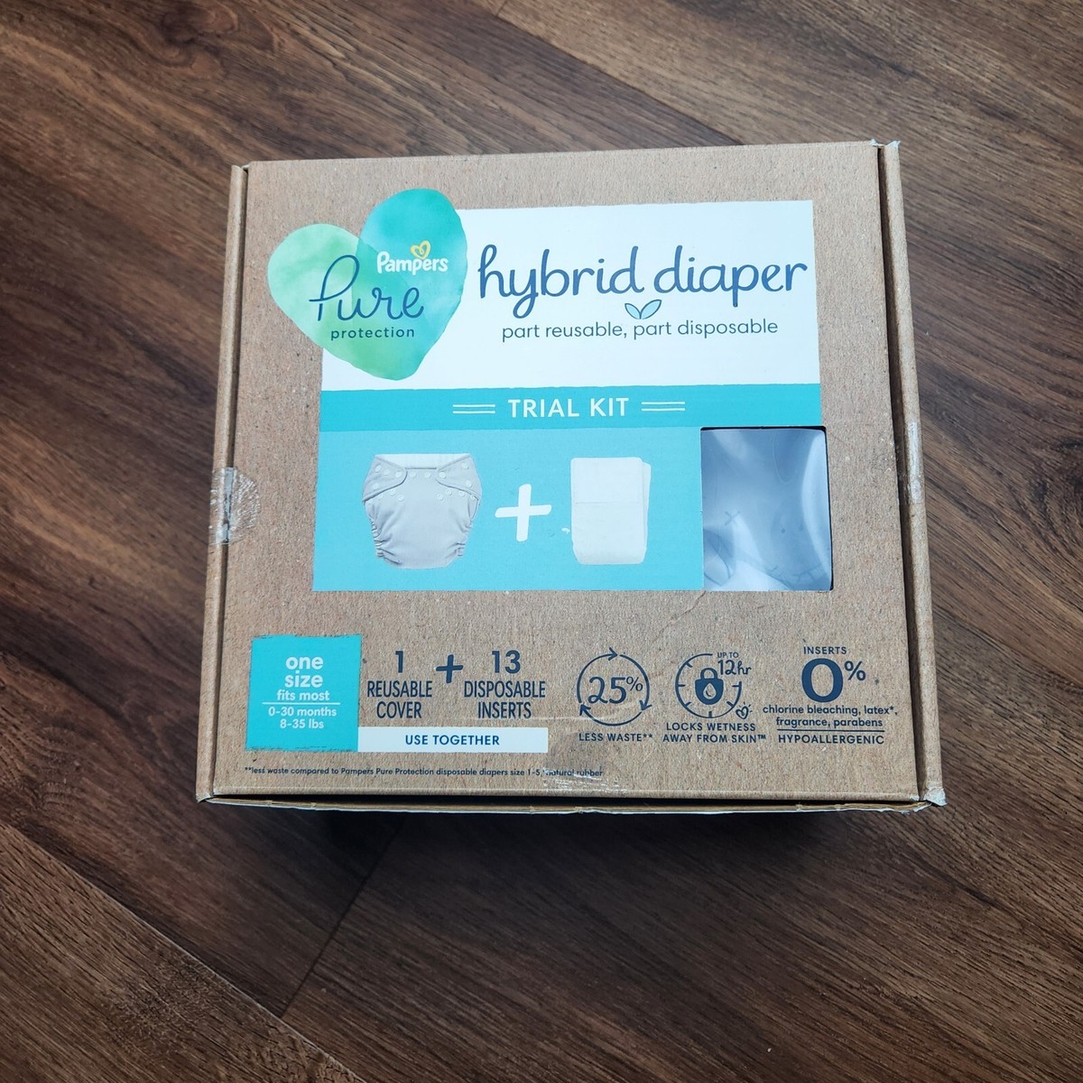 Pampers Pure protection hybrid diaper one size fits most 8-35lbs