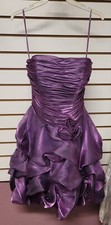 Cinderella Divine Prom Dress, #5240, Medium,  Purple, Applique Floral Design