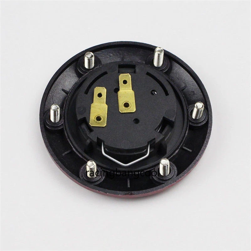 MUGEN Racing Car Steering Wheel Horn Button +Carbon Fiber Edge Red - Image 4 of 4