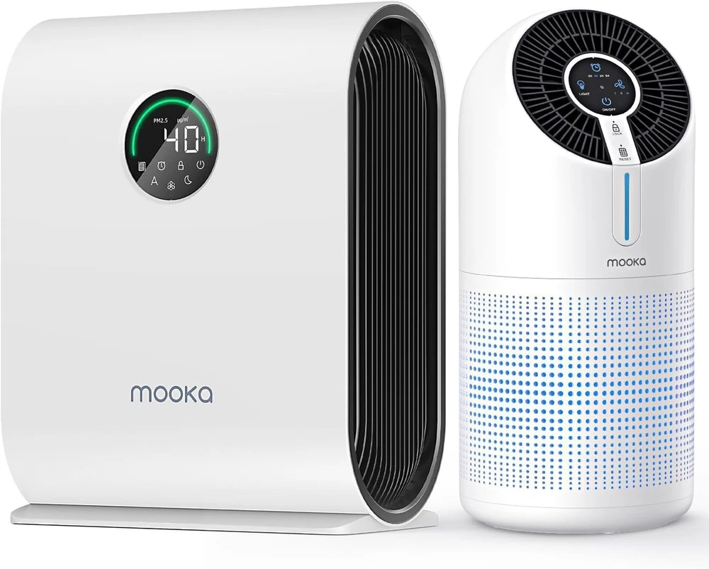 Air Purifier for Home Large Room Up to 2500 ft², MOOKA H13 HEPA Smart Large Air Purifier for Home Large Room Up to 2500 ft², MOOKA H13 HEPA Smart Large