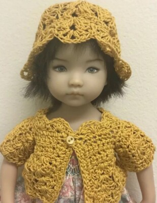 *Fall Color '' Gold Sweater & Hat~Effner Darling ~ 13'' -14 Dolls