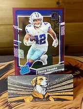 2023 Panini Clearly Donruss - Rated Rookie Purple #58 Deuce Vaughn 171/199 (RC)
