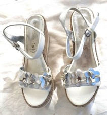 Sandalen Tamaris Platoschuhe 9,5 cm Frauen Women Leder Absatz  EU40 6,5