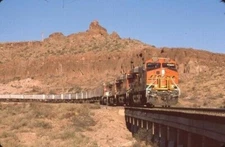 BNSF 4237 ET44C4 TRAILERS KINGMAN CANYON AZ ORIGINAL SLIDE 01-21-18 T5-7