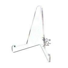 3-3/8" Clear Acrylic Display Stand Easels with 3/4" Shelf Qty: 3