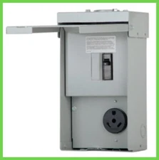 RV 30-Amp RV Power Outlet Panel Box Mount Outdoor Unmetered Electrical 120/240V