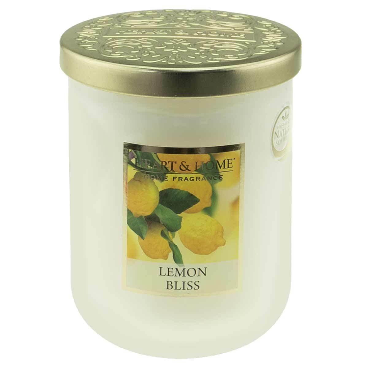 Bougie Citron d'Amalfi Heart and Home grand format 75h de combustion naturelle