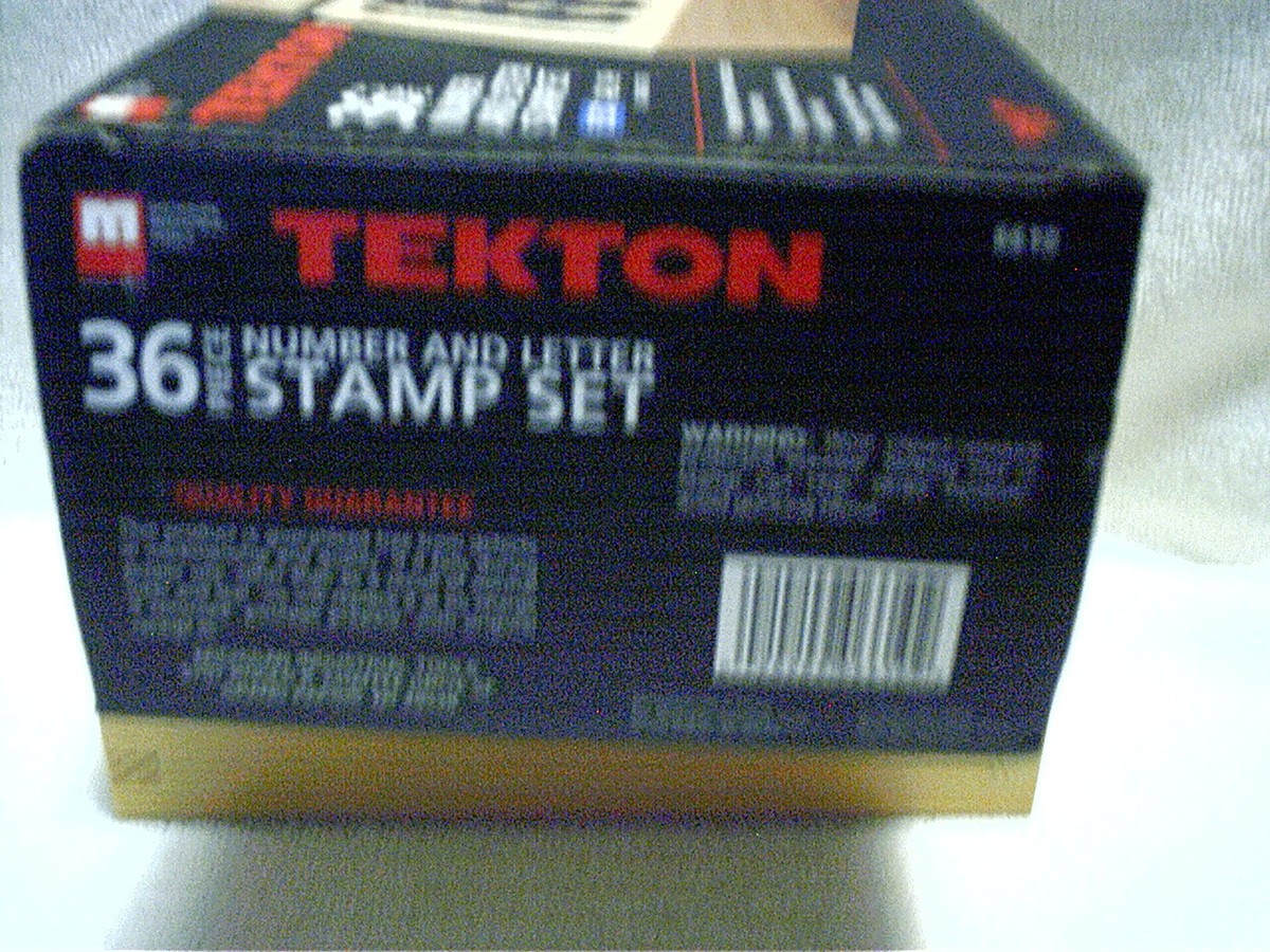 toamam♭36 Vintage Tekton 36 pc Number & Letter Stqamp Set 5/32