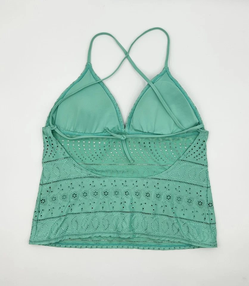 Maiô TANKINI grande RALPH LAUREN verde azul-petróleo ilhós - Imagem 4 de 4