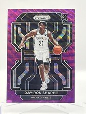 2021-22 Panini Prizm Basketball RC #281 Day'Ron Sharpe Brooklyn Nets Purple Wave