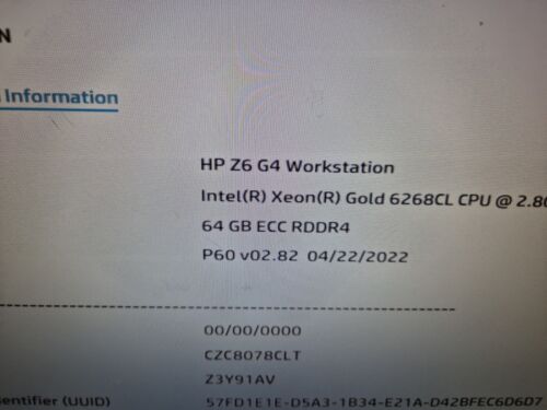Intel Xeon Gold 6268CL CPU Processor 24 Core SRF80 33MB L3 Cache LGA 3647 - Photo 2/2