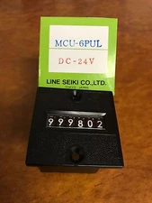 Line Seiki MCU-6PUL 24VDC Totaliser / Counter Panel Mount