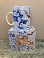Alaska Wildlife Map Mug Artic Circle Enterprises With Box