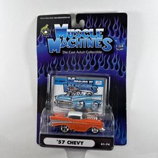 Muscle Machines 57 Chevy 01-74 Bad Pack Orange W/White Top F32