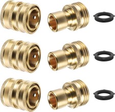 3 Sets of Quick Connect Fittings for Garden Hose, Male  Female Adapters Include