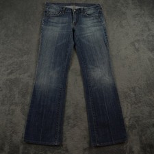 7 For All Mankind Original Bootcut Jeans Women 31 Blue Medium Wash Stretch Denim