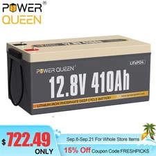 Power Queen 12V 410Ah 5248Wh LiFePO4 Lithium Battery BMS for Solar Home Backup