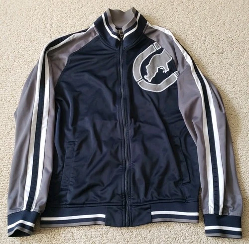 Y2K ECKO UNLTD Track Jacket Navy Blue Gray Size Medium 2015 video thumbnail