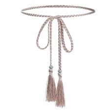 1 PCS Rope Belt for Women Boho String Belt Skinny Woven Rope Tie Belts Long