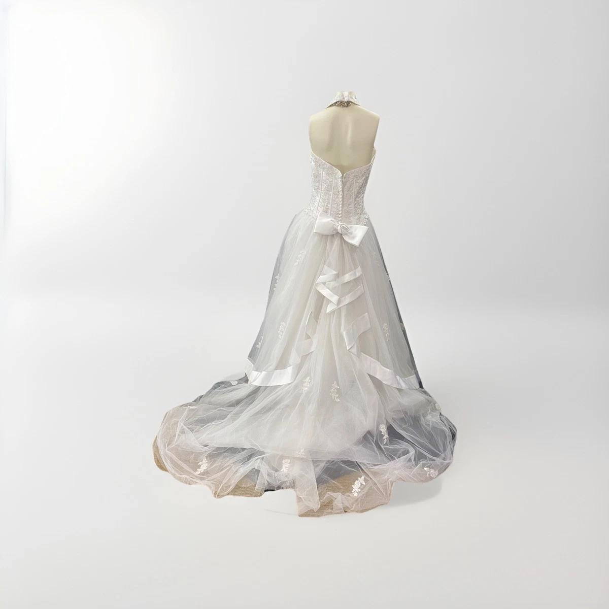 strapless open back dress Girl White Princess Dress for First Communion Pre-Order Size 9-10