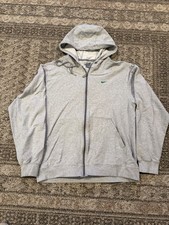 VTG Y2K Nike Zip Up Hoodie Silver Tag SZ L Baseball
