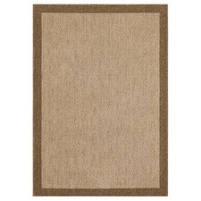 2'6"x3'10" Washable Madison Border Accent Rug Tan - Threshold: Indoor