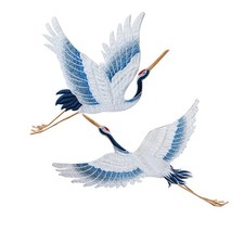 1 St&uuml;ck Kranich Vogel Aufn&auml;her N&auml;hen Bestickt Applikationen DIY Basteln Patch