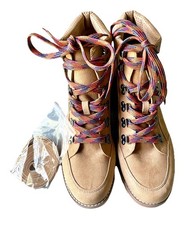 Crown Vintage Ladies Tan Suede Ankle Boots Size 9M NWOTGS