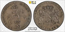 1770 Holland Netherlands Silver Rider 1/2 Ducaton PCGS XF Details Crusty Surface