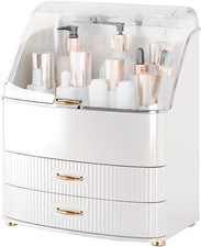 Makeup Organizer Countertop Vanity with Transparent Lid Drawers Waterproof Dustp