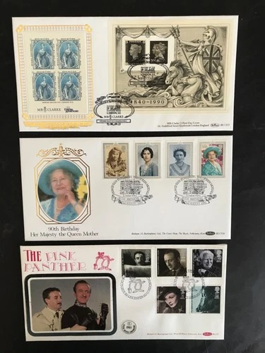 GB 1990/85 The Pink Panther Etc 3 Benham Stamp FDC Used.