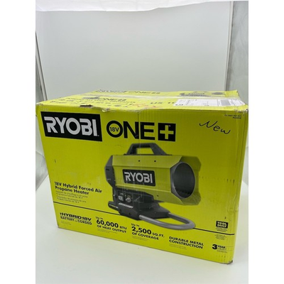 #ad RYOBI ONE 18V Hybrid Forced Air Propane Heater Portable Tool Only Green $149.99
