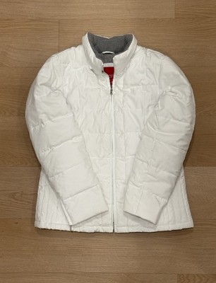 Vintage ESPIRIT 90s Puffer Jacket Coat Women's M White Down Quilt Lined