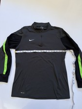 Nike Dri-FIT Men  s Quarter Zip Pullover Large Gray Green Athletic