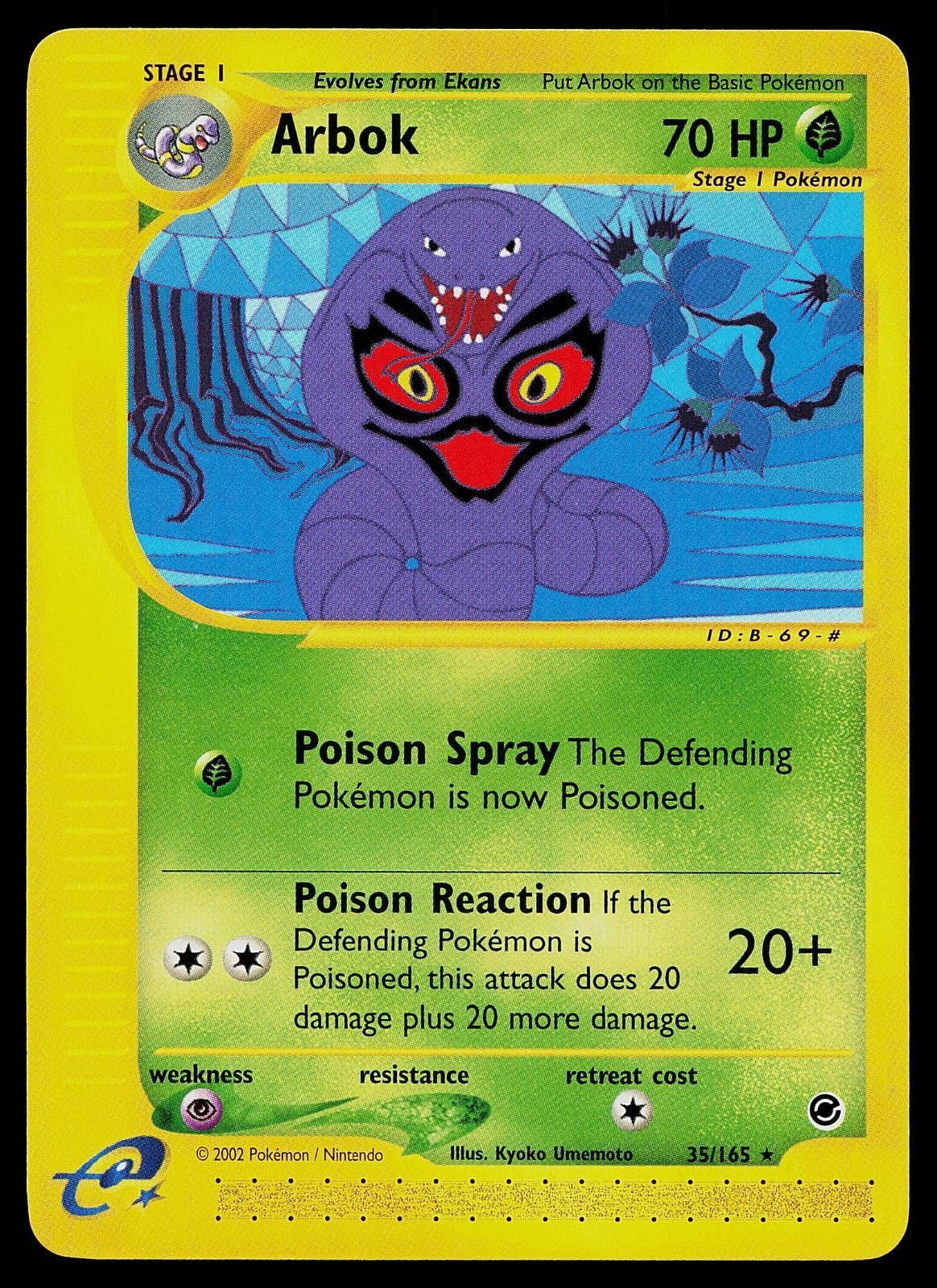 Pokemon Card - Arbok Expedition Base Set 35/165 Rare