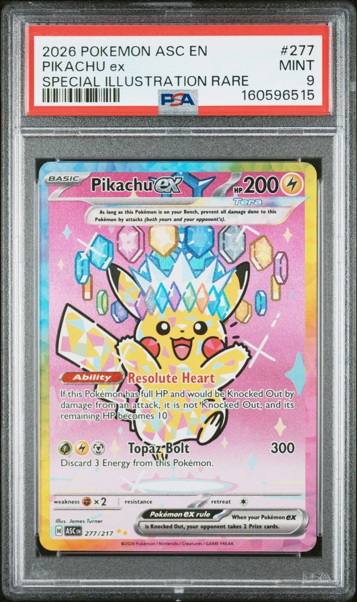Pokémon TCG Grade 9 Pikachu Individual Collectible Card Game Cards