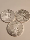 American Silver Eagle Coins, Lot of 3 - 2016 1oz .999 Fine Silver, 3oz of Silver